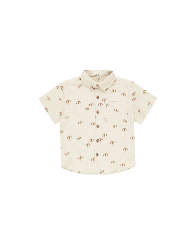 Rylee & Cru - Collared Short Sleeve Shirt  || Umbrellas