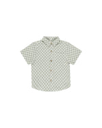 Rylee & Cru - Collared Short Sleeve Shirt  || Sage Check