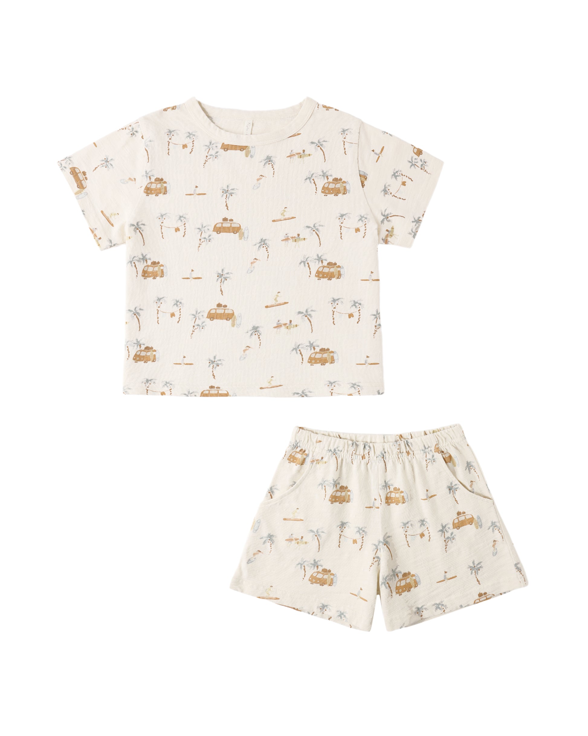 Rylee & Cru Surf Town Play Set with natural-colored fabric and detailed design, perfect for imaginative play.