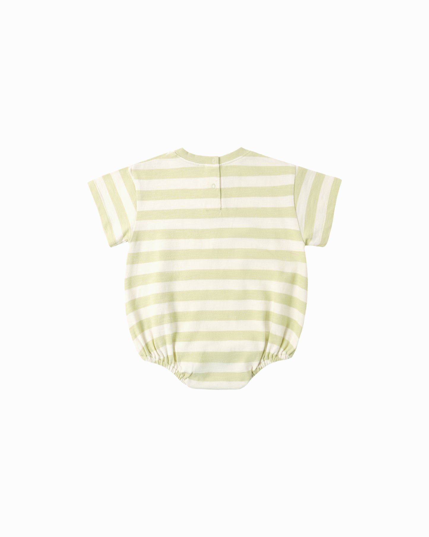 Rylee & Cru Bubble Romper in citron color, relaxed fit, featuring soft fabric and playful bubble design for babies or toddlers.