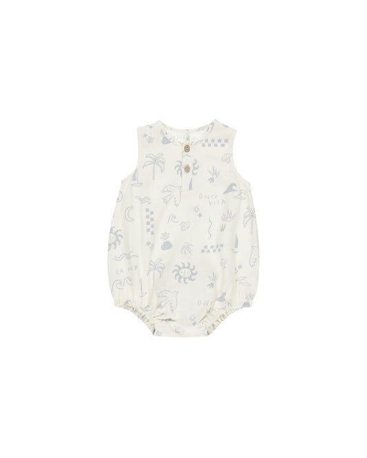 Rylee & Cru - Beau Romper || Mediterranean