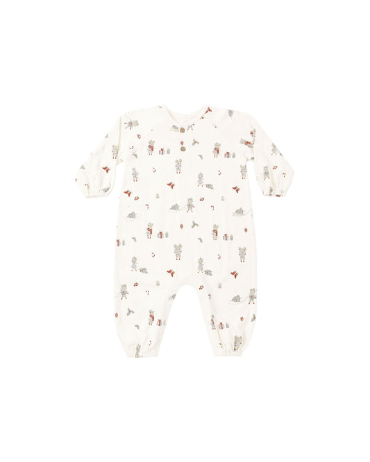 Holiday Mouse Henley Jumpsuit