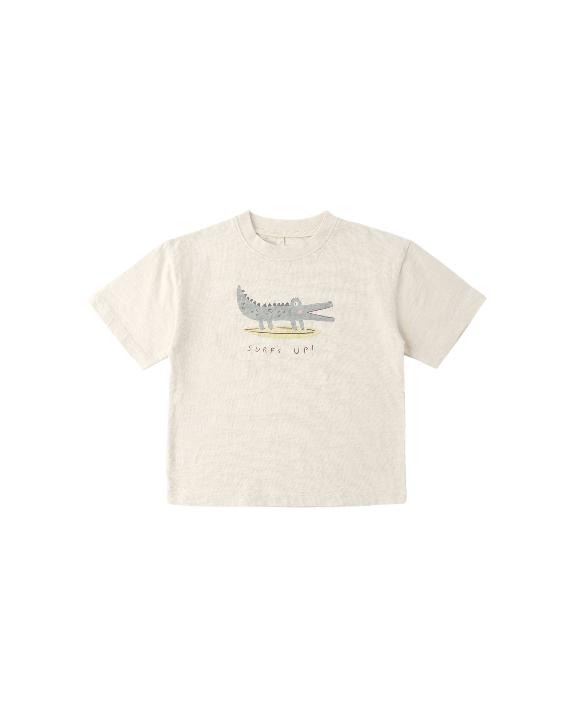Rylee & Cru Alligator Relaxed Tee in natural color, featuring an alligator graphic on a casual t-shirt design.
