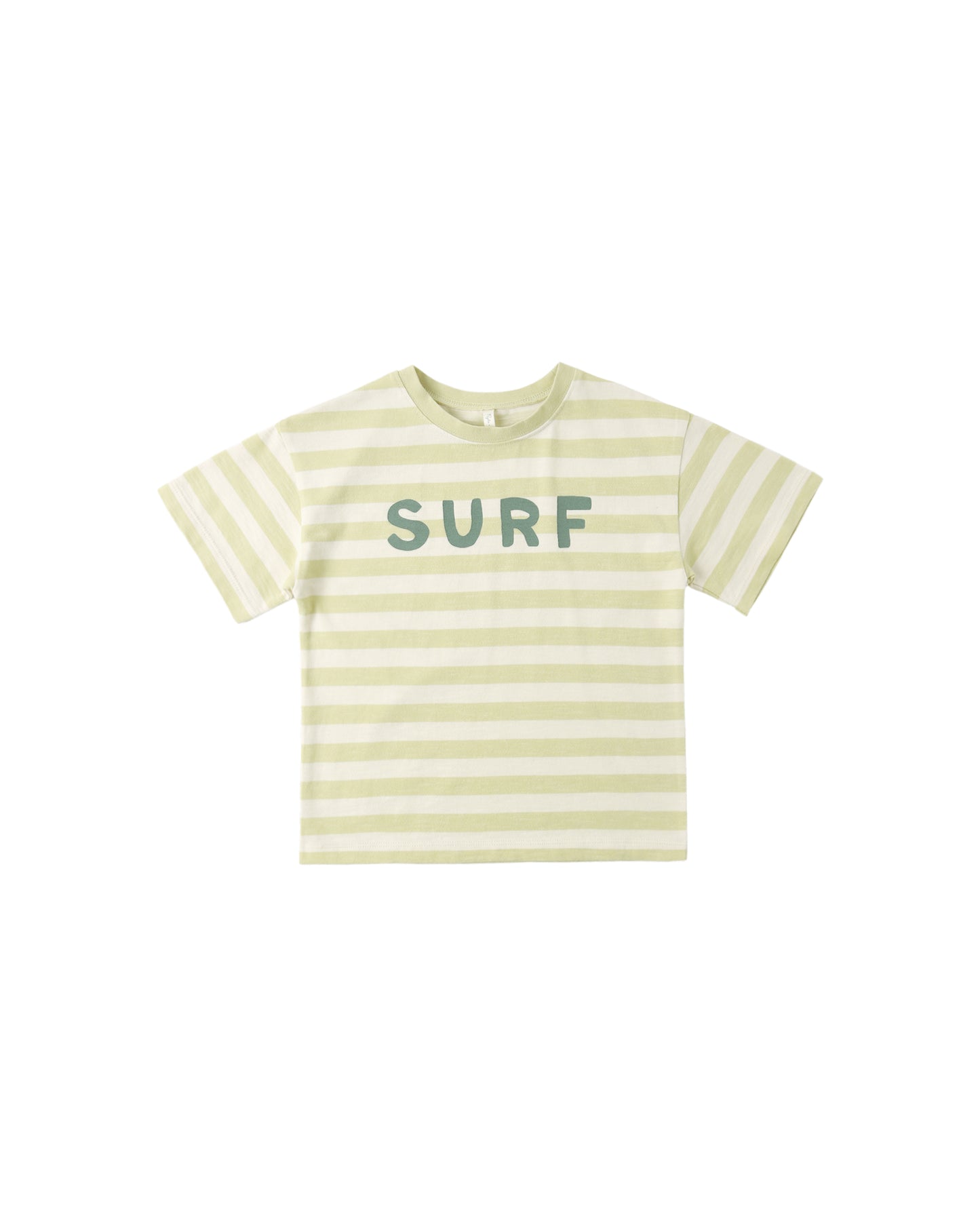 Rylee & Cru Surf Relaxed Tee in citron color, featuring a casual fit and soft fabric, displayed flat on a white background.