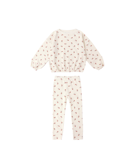Ruby Ditsy Spongey Knit Set