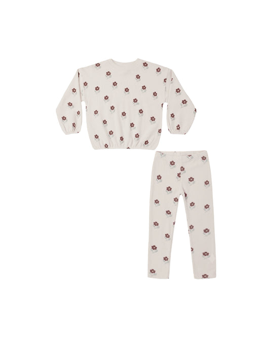 Rylee & Cru Petal Daisy Spongey Knit Play Set featuring soft, colorful knitted fabric with petal and daisy patterns for kids.