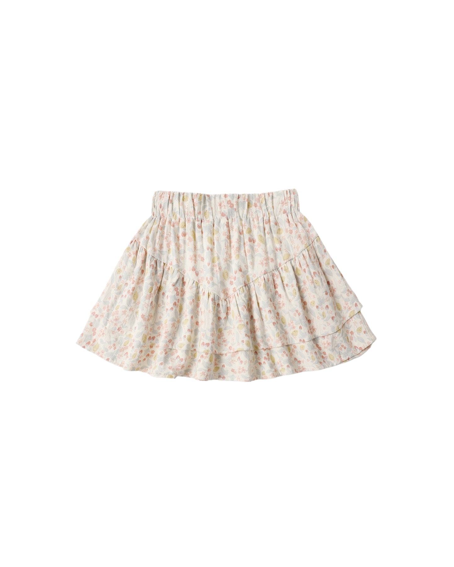 Rylee & Cru summer garden tiered mini skirt in ivory, featuring a flowy, layered design perfect for warm weather.