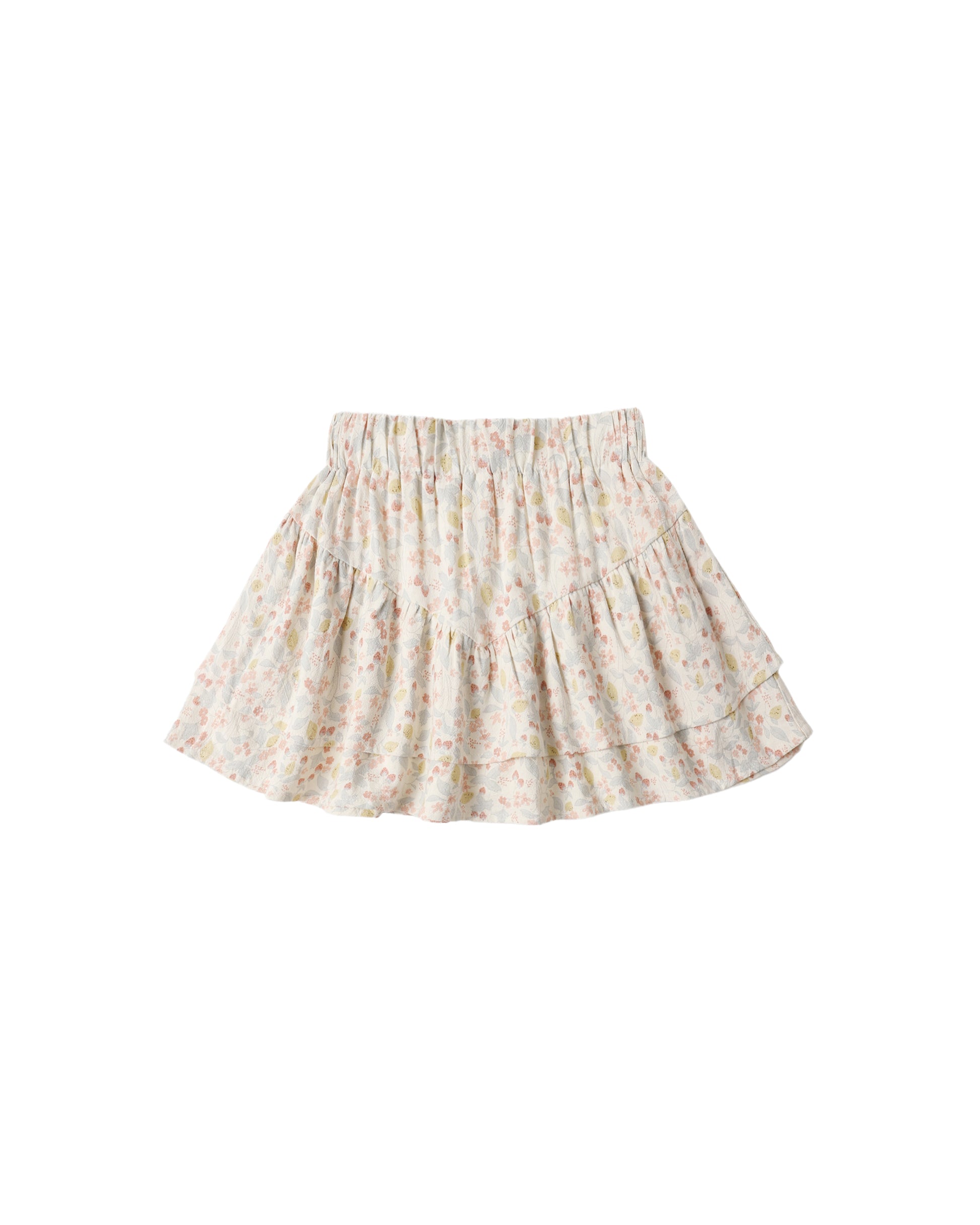 Rylee & Cru summer garden tiered mini skirt in ivory, featuring a flowy, layered design perfect for warm weather.
