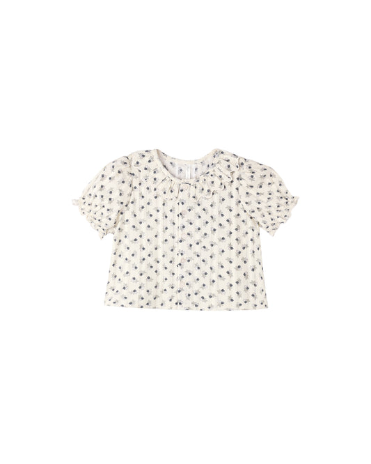 Rylee & Cru Vintage Fleur Liv Blouse in natural fabric with floral pattern, lightweight and comfortable for casual wear.