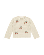 Rylee & Cru - Crochet Knit Pullover || Cherries