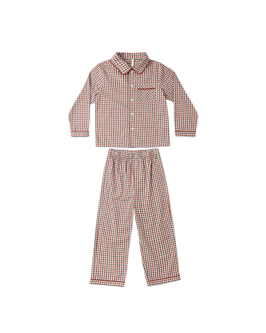 Holiday Gingham Long Sleeve Pajamas