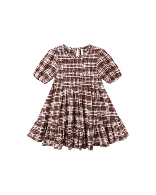 Rylee & Cru - Burgundy Plaid India Dress