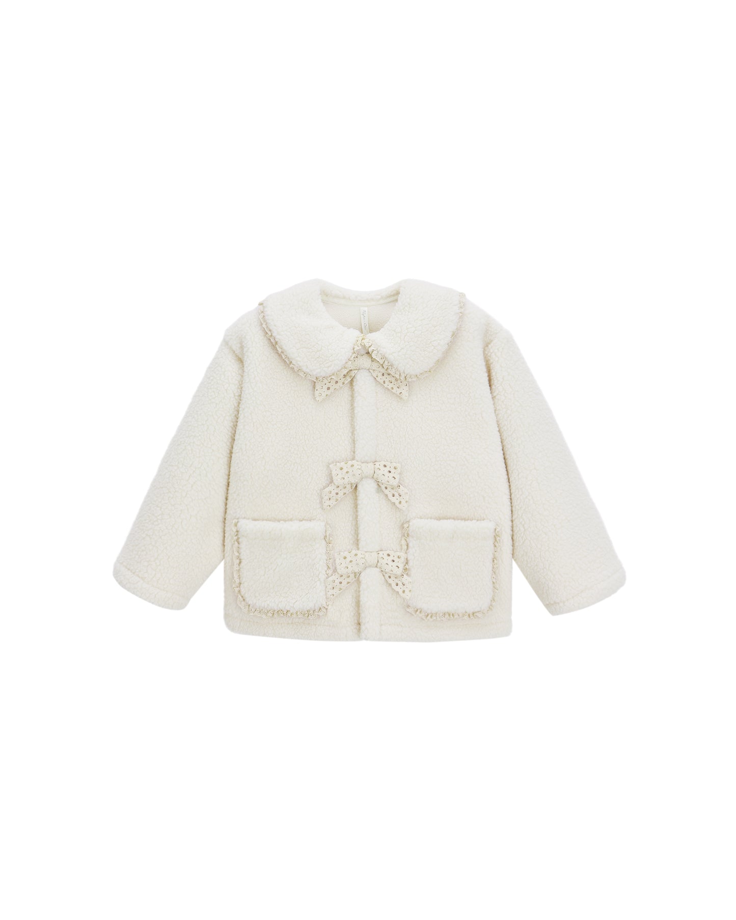 Rylee & Cru - Natural Shearling Collared Coat