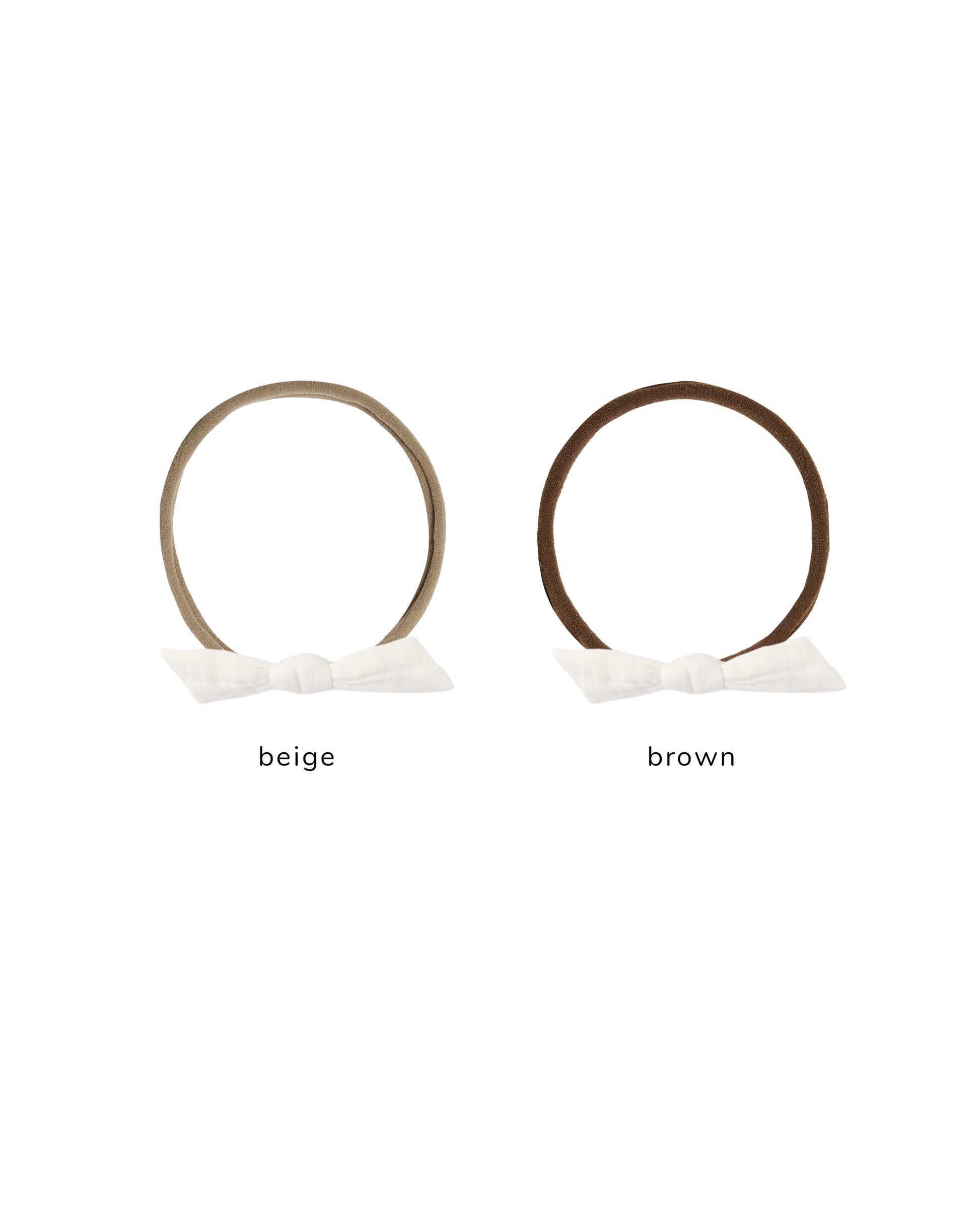 Natural Little Knot Headband by Rylee & Cru featuring a soft, knot design in neutral, comfortable fabric for babies and toddlers