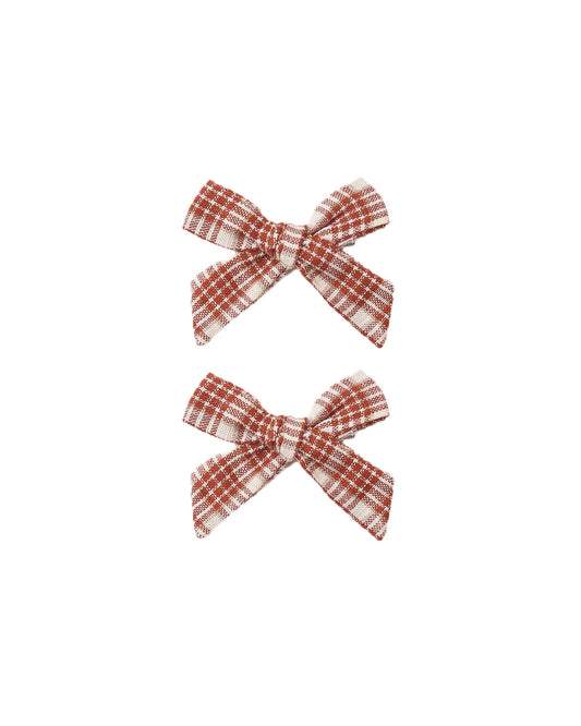 Vintage Plaid Bows Set of 2