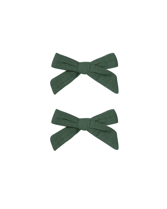 Green Bows Set of 2
