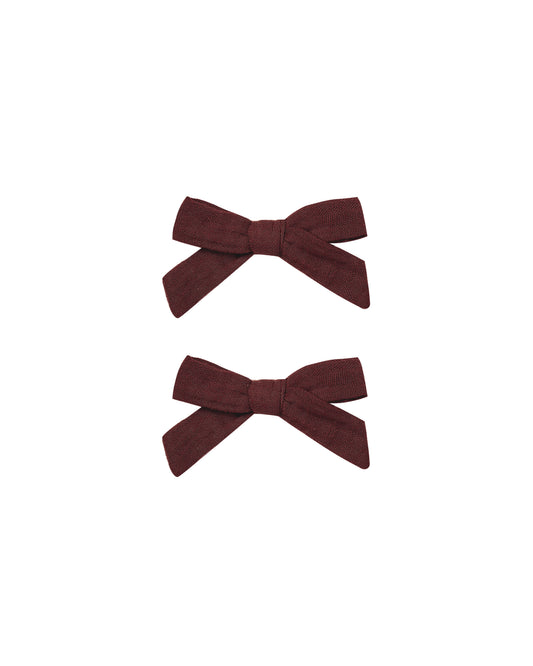Rylee & Cru - Burgundy Bows Set of 2