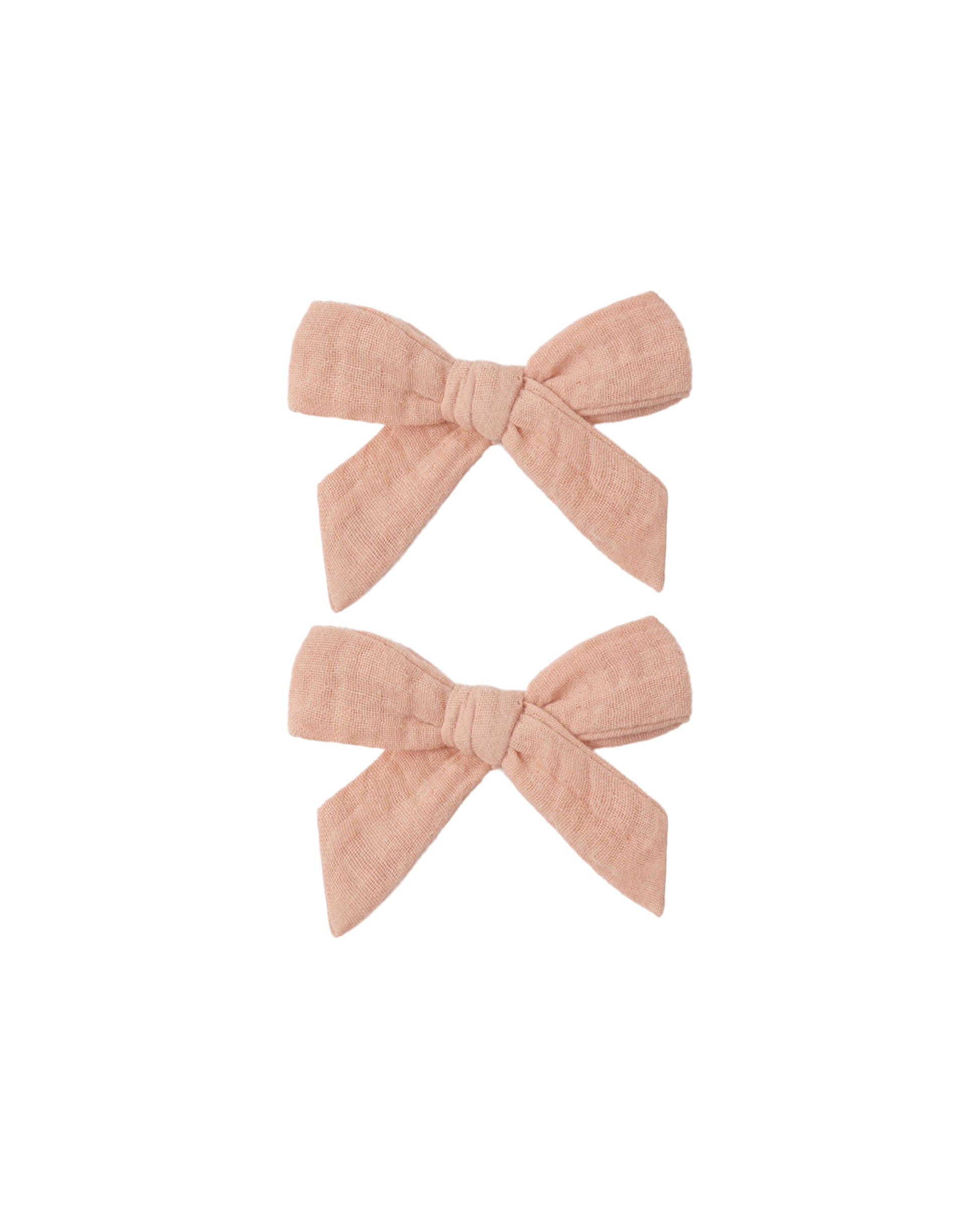 Rylee & Cru Melon Bows set of 2 with soft orange and green fabric bows for baby girls, perfect for accessories and hair styling.