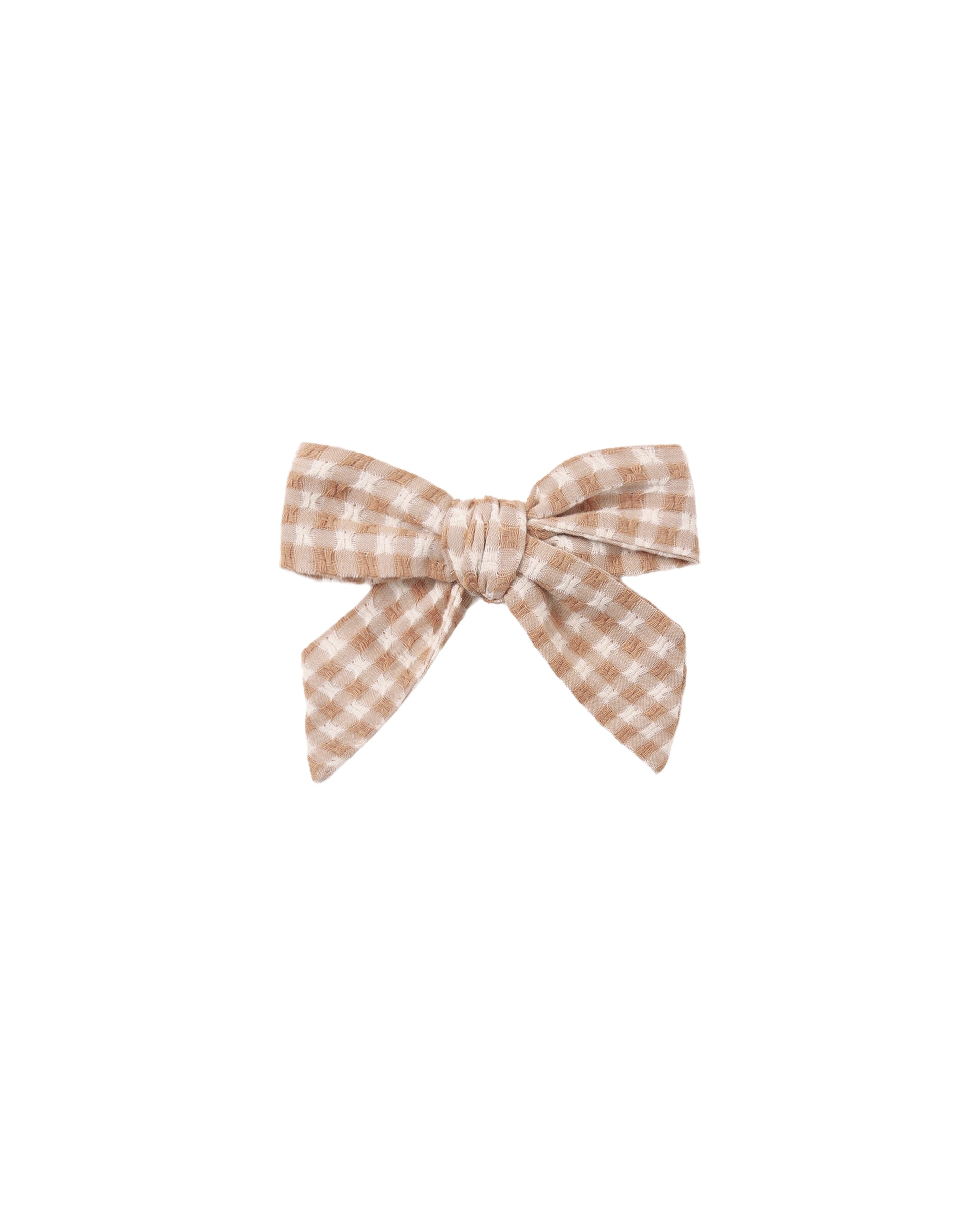 Fawn Gingham Bow by Rylee & Cru, a cute fabric accessory with a classic gingham pattern and a bow detail.