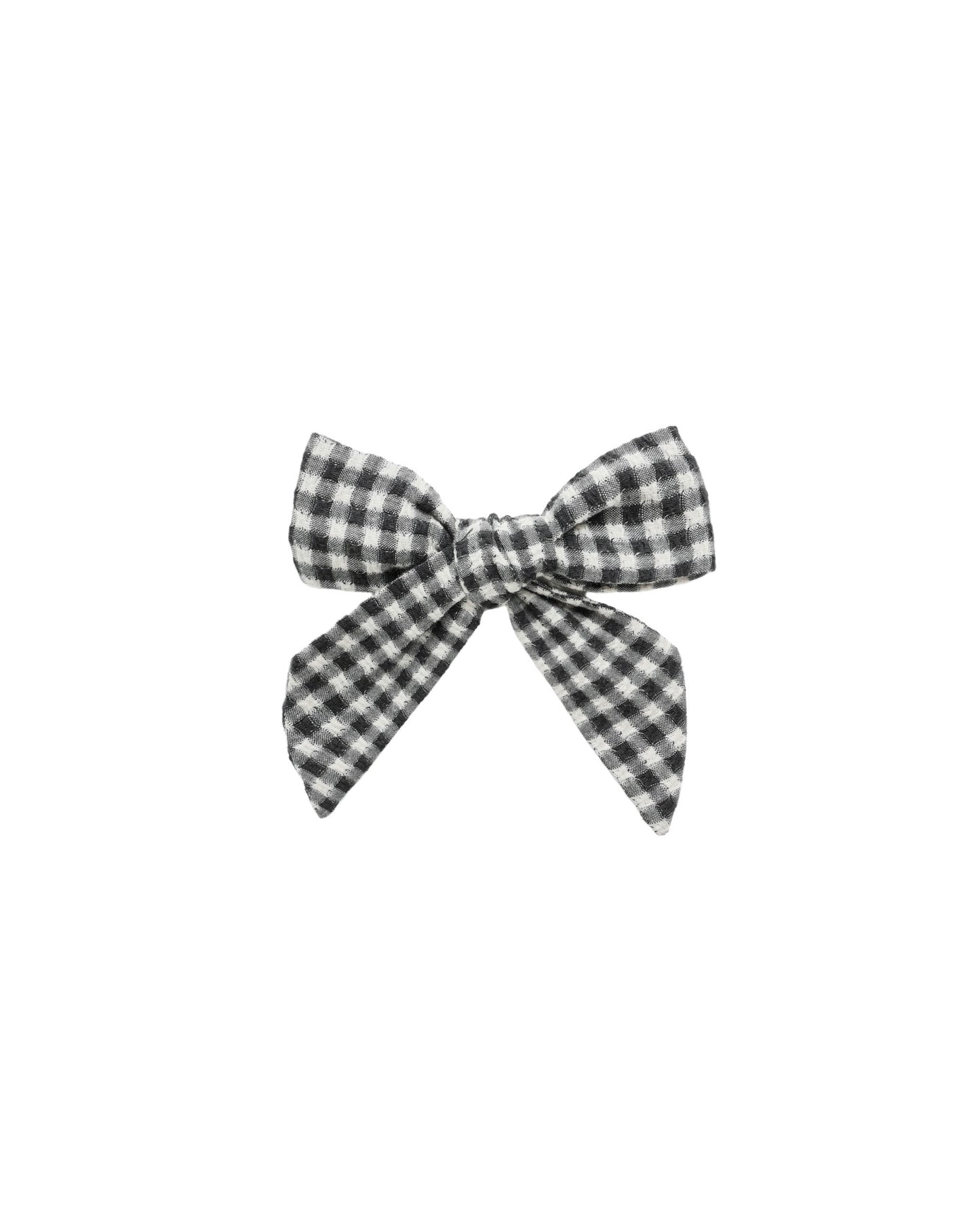 Black Gingham Bow