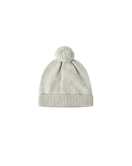 Rylee & Cru sage beanie made of soft knit fabric, featuring a cozy, snug fit and a rolled brim for stylish warmth.