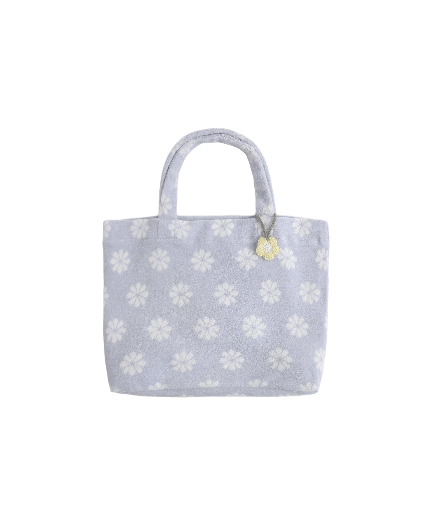 Periwinkle Daisy Terry Beach Bag by Rylee & Cru with floral design and spacious interior for beach essentials.