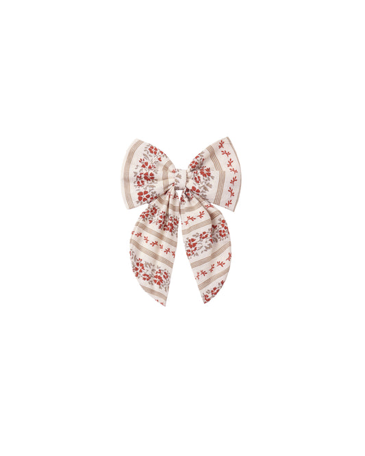 Floral Stripe Oversized Bow