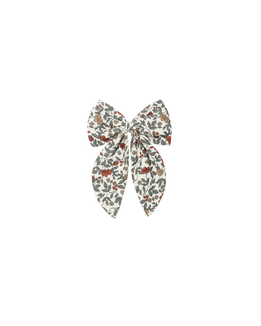 Holiday Floral Oversized Bow