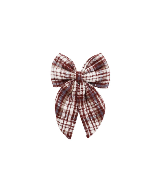 Rylee & Cru - Burgundy Plaid Oversized Bow