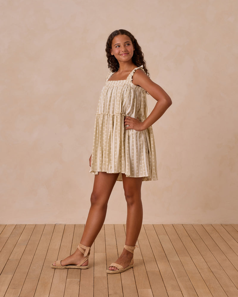 Rylee & Cru - Teen Palm Stripe Cicily Dress