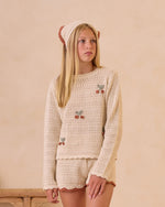 Rylee & Cru - Teen Crochet Knit Pullover || Cherries