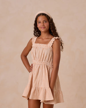 Rylee & Cru - Teen Grapefruit Stripe Annalise Dress