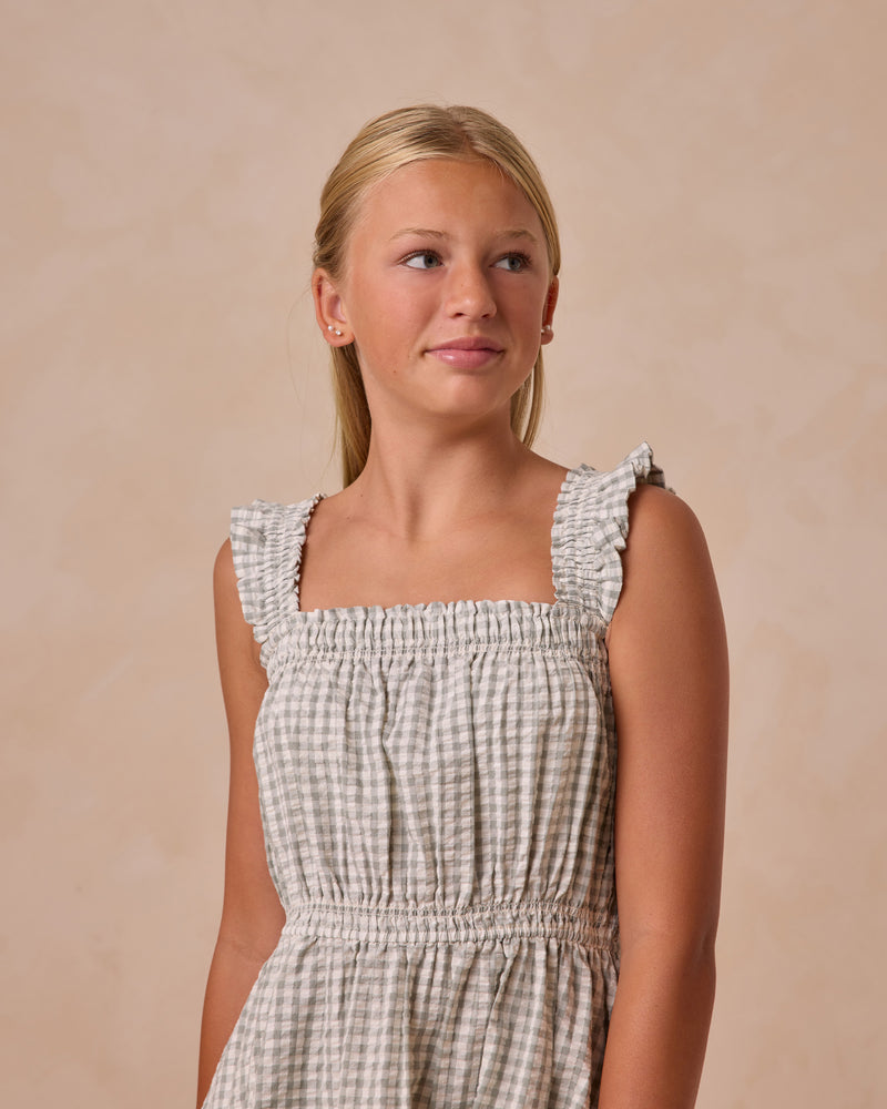 Rylee & Cru - Teen Eucalyptus Gingham Annalise Dress