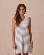 Rylee & Cru - Women's Crochet Tank Mini Dress || Blue Stripe