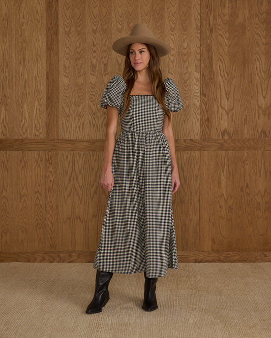 Women's Black Gingham Chiara Dress