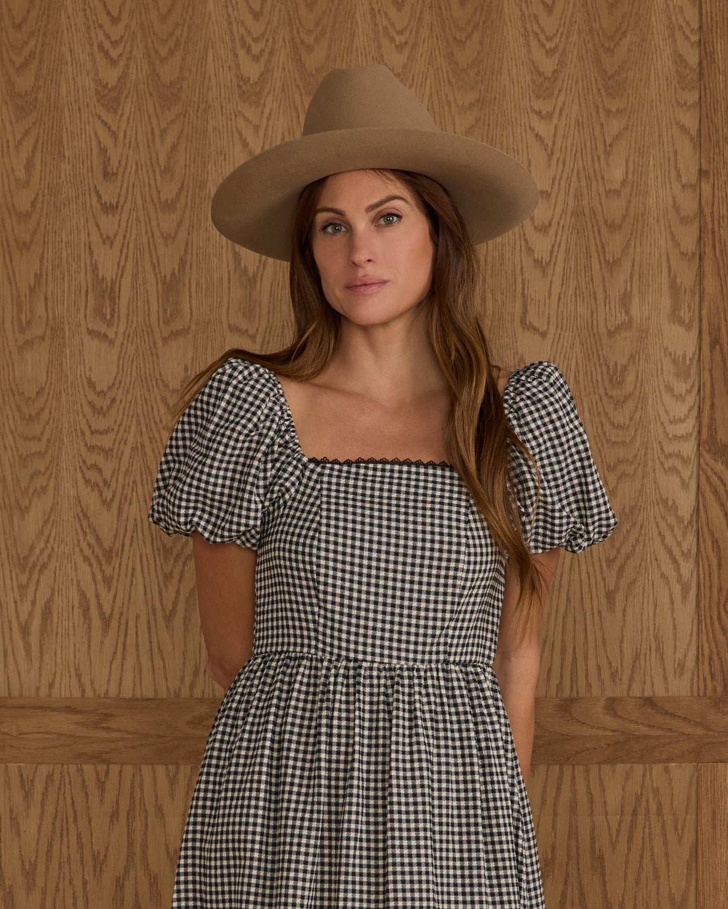 Women's Black Gingham Chiara Dress