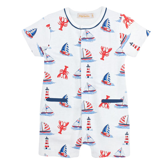 Baby Club Chic - Sailing in Summer Printed Romper
