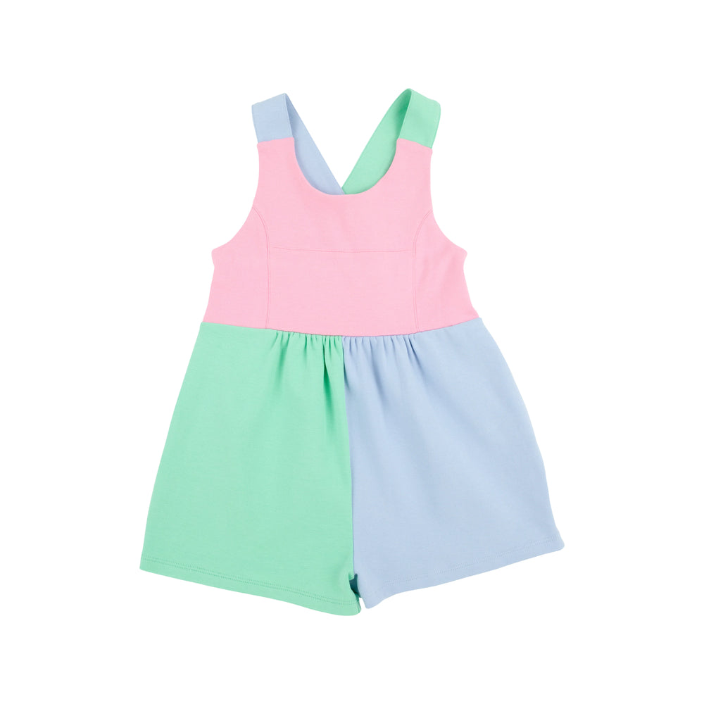 The Beaufort Bonnet Company - Reagan Romper - Pima - Hamptons Hot Pink/Beale Street Blue/Grace Bay Green