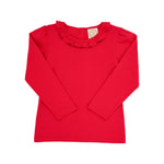 The Beaufort Bonnet Company - Richmond Red Reece Ruffle Top