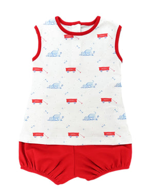 James & Lottie - Puppy Dog Tails Knit Rory Diaper Set