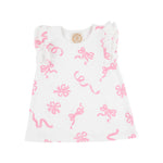The Beaufort Bonnet Company - Ruehling Ruffle Top - Never Too Many Bows (Hamptons Hot Pink)
