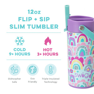 Swig Life - Rainglow Flip + Sip Slim Tumbler (12oz)