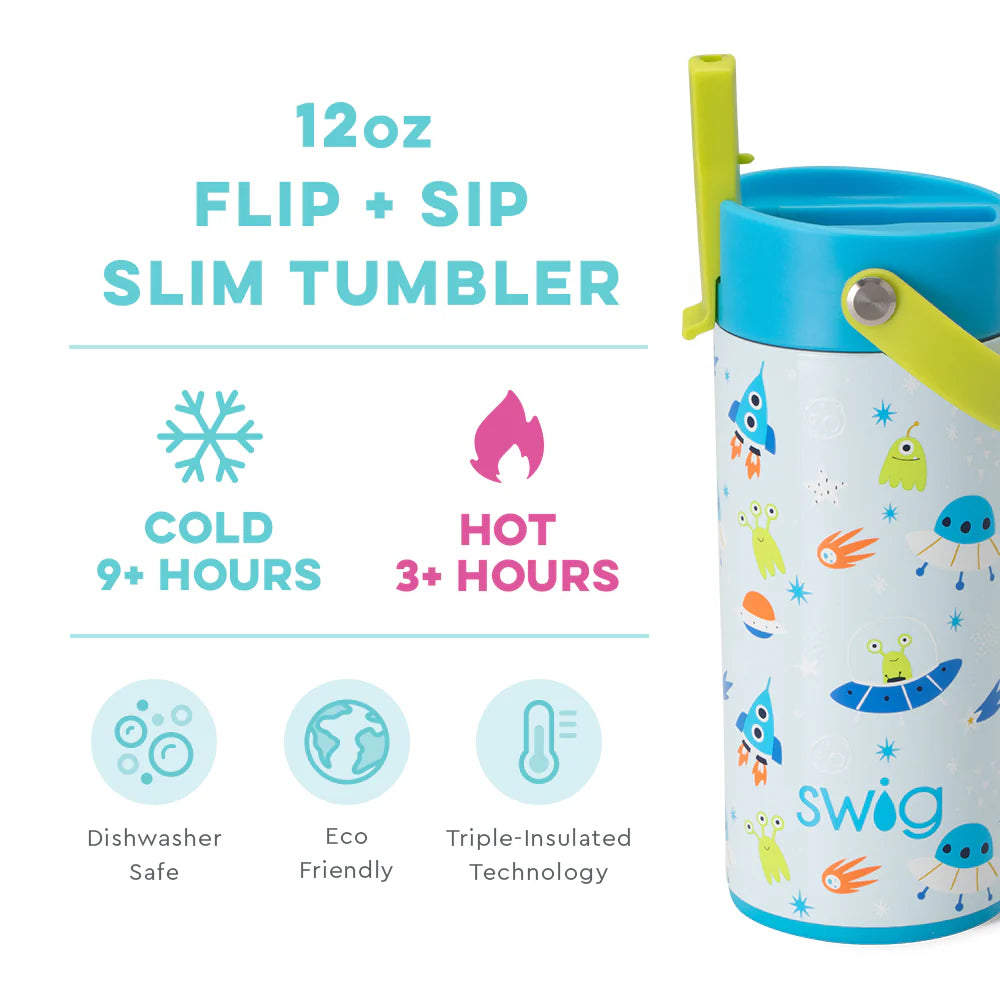 Swig Life - Space Camp Flip + Sip Slim Tumbler (12oz)