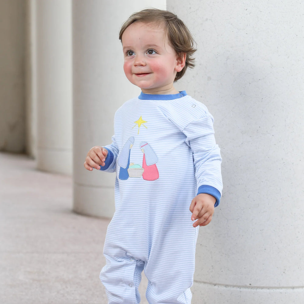 Jellybean - Blue Nativity Romper