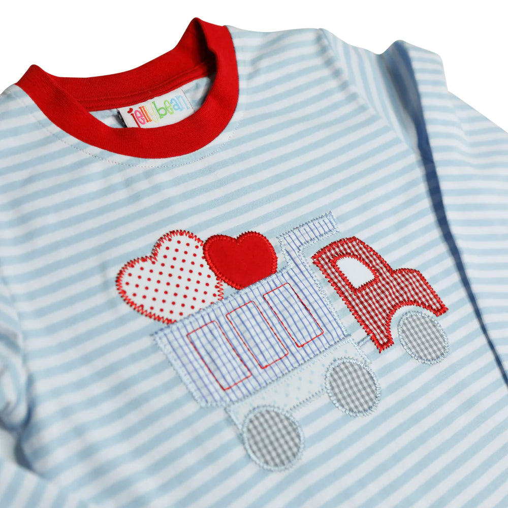 Jellybean - Heart Dump Truck Applique Shirti