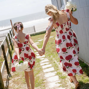 Pink Chicken - Women's Sierra Dress Pink Stripe Hydrangeas