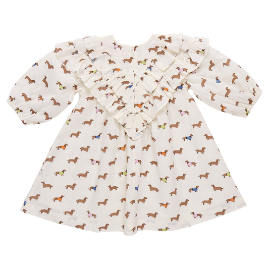 Dachshunds In Sweaters Girls Everly Dress