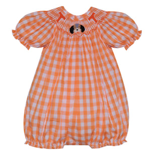 Remember Nguyen - Orange and White Gingham Smocked Smokey and Power T Bubble