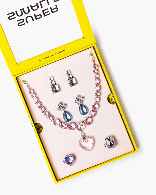 Pink & Blue Necklace Set