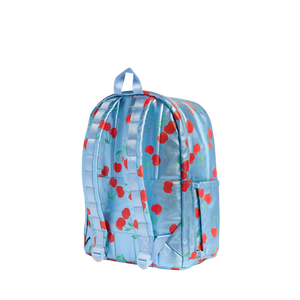 State Bag - Kane Double Pocket Large Backpack Blue Cherries